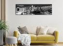 DJSYLIFE Philadelphia Skyline Canvas Art - 13.8"x47.3" Black & White Cityscape Wall Decor, Modern Panoramic Night View Print for Living Room, Office, Bedroom - Ready to Hang by CozyNest Decor