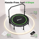 BCAN 40"/48" Mini Rebounder Trampoline for Adults with Bar, 450/550LBS Fitness Trampoline with Bungees, Adjustable Handle, Stable & Quiet, Indoor Outdoor, Whole-Body Workout & Relaxation at Home by TinyTreasures Baby Boutique