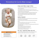 Baby Lounger Play Mat,Baby Lounger for Newborn Tummy Time for Baby in Flat Surface,0° Angle Newborn Lounger Baby Nest for Boys & Girls 0-12 Months(English Apricot) by TinyTreasures Baby Boutique