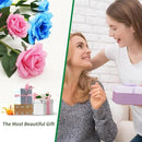 Solar Garden Lights, Solar Outdoor Lights with More Realistic 20 Rose Waterproof Solar Powered Flowers Lights for Outside Patio Yard Pathway Decorations, Blue and Pink by GreenHaven Gardens