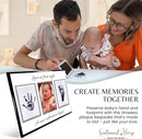 Inkless Hand and Footprint Kit, Baby Keepsake Plaque & Baby Shower Gifts - Ideal as Mom To Be Gift, Nursery Picture Frames, Clean Touch Hand and Footprint Kit (Style 2 - Design 2) by TinyTreasures Baby Boutique