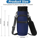 32 40 oz Water Bottle Carrier with Strap, Neoprene Water Bottle Sleeve Bag with 2 Pockets Insulated Flask Sling Holder for Walking Hiking Gym by TinyTreasures Baby Boutique