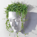 Head Planter Wall Mounted, 6.6 Inch Resin Face Wall Planter Wall Vase for Flower Plant Pot with Drainage Suitable for Home Decor Planter Gifts by GreenHaven Gardens