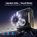 Karaoke Machine with 2 Wireless Microphones Portable Bluetooth Karaoke Machine for Adults Kids DSP Chip Karaoke Speaker with LED Lights Supports TWS TF Card USB AUX in by TinyTreasures Baby Boutique
