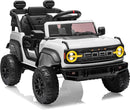 Ford Bronco Raptor 12V Toddler Ride on Toys, Safe Kids Ride on Truck with Remote Control, Children Electric Cars with 4 Wheels Suspension, Radio, Music, Bluetooth (12V, White) by TinyTreasures Baby Boutique