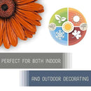 NAT & Jules Gerbera Daisy Flower Shaped Dimensional Indoor Outdoor 12 inch Cast Resin Decorative Garden Stepping Stone, Patio, Walkway Sculpture Yard Art, Orange by CozyNest Decor