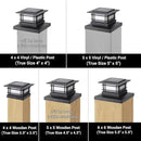 Dynaming 6 Pack Solar Post Lights Outdoor, Solar Powered Fence Post Cap Lights, High Brightness Warm White SMD LED Lighting Decor for Garden Deck Patio, Fit 4x4, 5x5 or 6x6 Vinyl/Wooden Posts by GreenHaven Gardens