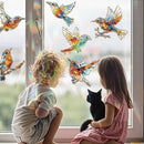 12pcs Window Decals for Bird Strikes, Anti Collision Window Clings, Rainbow Reflection Window Sticker, Hummingbird Style Sun Catcher Stickers for Glass Windows by CozyNest Decor