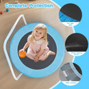 36" Mini Trampoline for Toddlers Ages 1–6 – Foldable Indoor/Outdoor Kids Rebounder with Foam Handle & Safety Padded Cover by TinyTreasures Baby Boutique