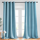 NICETOWN Blackout Living Room Curtains Teal Blue - Home Fashion Ring Top Thermal Insulated Room Darkening Curtains for Bedroom/Living Room (2 Panels, W52 x L90, Teal Blue) by TinyTreasures Baby Boutique