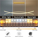 Modern Chandelier with 1%-100% Dimmable, Suitable for Dining Room, Bedroom and Living Room(Gold) by CozyNest Decor