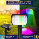 nipify 8 Pack Solar Spot Lights Outdoor Color Changing, 7 Modes Halloween RGB Solar Powered Waterproof Spotlight, Landscape Lighting for Outside Yard Garden Pathway by GreenHaven Gardens