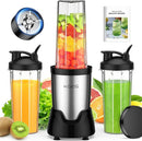 KOIOS Blender for Smoothies,Personal Blender for Shakes and Smoothies with 3 * 22oz To-Go Cups,22000 RPM Smoothie Maker,Detachable 6-leaf Blade Portable Blenders for kitchen,Black by TinyTreasures Baby Boutique