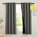 NICETOWN 100% Blackout Curtains 63 inch Length, Grommet Portable Curtains Thermal Insulated Lightweight Window Treatments Privacy for Travel/Bedroom, Dark Grey, W52 x L63, 2 Panels by TinyTreasures Baby Boutique
