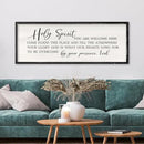 Holy Spirit You are Welcome Here Wall Decor Art 32x12 Inch Large Christian Song Bible Verse Plaque Wood Framed Sign Living Room Scripture Quote Religious For Office Wall Hanging (Black) by CozyNest Decor