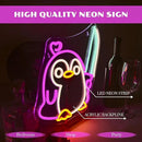 Penguin Neon Sign Dimmable Penguin Knife Neon Signs for Wall Decor LED USB Powered Cute Anime Neon Light Sign For Boys Bedroom Room Garden Party Restaurant Home Decoration Birthday Gifts by GreenHaven Gardens