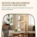 ANDY STAR 30x40” Gold Bathroom Mirror, Oblong Brass Mirror with Stainless Steel Metal Frame, Brushed Gold Oval Vanity Mirror for Over Sink, Modern Anti Rust Wall Mounted by CozyNest Decor