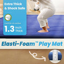 1.3" Thick Baby Play Mat for Floor, 28x72 Foam Tummy Time Mat, Padded Support Soft Plush Bedside Rugs for Infant Kids Toddler Crawling Kick Activity (Royal Blue) by TinyTreasures Baby Boutique