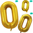 GOER 2 Pcs 42 Inch Gold Foil Balloons Number 0 for 10th 20th 30th 40th 50th 60th 70th 80th 90th 100th Birthday Party Supplies Anniversary Decorations by TinyTreasures Baby Boutique