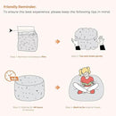 MAXYOYO Bean Bag Chair Bed for Kids, Convertible Bean Bag from Lazy Chair to Floor Bed, Fresh Cloud Design Cover, Stuffed Floor Sofa Couch for Boys and Girls, High-Density Foam Filling, Pink by CozyNest Decor