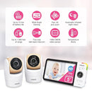 VTech VM928-2HD 5” 720p HD Display 2 Cameras Baby Monitor,110 Wide Angle View,Remote Pan-Tilt-Zoom,Night Vision,Up to 1000ft Range,Temperature Sensor,9 Soothing Sounds & Lullabies,2-Way Talk,No WiFi by TinyTreasures Baby Boutique
