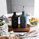 Sweejar Ceramic Olive Oil Dispenser Bottle, Opaque Oil Cruet Protects Oil to Reduce Oxidation, Suitable for Storage Oil, Vinegar, Coffee Syrups & Other Liquids, Pack of 1, 15.5 Fl Oz (Black) by CozyNest Decor