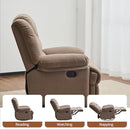 Swivel Rocking Recliner Chair for Adults, Overstuffed Manual Glider Rocker Recliner Chairs, Upholstered Reclining Single Sofa for Living Room Nursery (Mocha) by TinyTreasures Baby Boutique