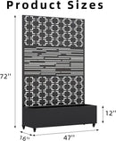 Casaphoria Metal Raised Garden Bed with Trellis and Wheels, 72"x47"x16" Planter Box for Climbing Plants, Vegetables & Vines, Features Drainage Holes and Privacy Screen, Black(Parallel&Louvered) by GreenHaven Gardens