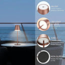 Maksone 2 Pack LED Cordless Table Lamp, 6600mWh Rechargeable Battery Desk Lamp, 3000K Stepless Dimming Night Light, IP54 Waterproof Metal Outdoor Portable Lamp for Camping, Restaurant(Brown) by CozyNest Decor
