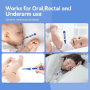 Berrcom Digital Thermometer for Adults, Oral and Underarm Thermometer for Baby and Kids Medical Thermometer with Fever Alarm Rectal Thermometer with Soft Tips by TinyTreasures Baby Boutique