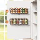 Spice Rack Organizer Wall Mount, Hanging Spice Pantry Storage Shelf Organization, 4 Pack Space Saving Seasoning Organizer for Kitchen Cabinet, Door or Bathroom, Black by CozyNest Decor