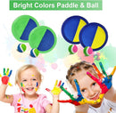 Jalunth Ball Catch Set Game Toss Paddle - Beach Toys Back Yard Outdoor Games Pool Backyard Target Throw Sticky Set Age 3 4 5 6 7 8 9 10 11 12 Years Old Boys Girls Kids Easter Gifts Green Blue 2 Pack by TinyTreasures Baby Boutique