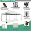 COBIZI 10x20 Pop Up Canopy Tent Heavy Duty with 6 Removable Sidewalls, Commercial Heavy Duty Pop Up Tent for Parties All Weather Waterproof and UV 50+ Wedding Tent with Roller Bag(Legs Upgraded) by GreenHaven Gardens