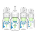 Dr. Brown's Natural Flow Anti-Colic Options+ Narrow Baby Bottle, 2 oz/60 mL, with Preemie Flow Nipple, 0m+, 4 Pack by TinyTreasures Baby Boutique