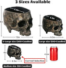 Halloween Skull Candy Dish- Deep Skull Head Halloween Candy Bowl Holder Artificial Resin Skulls Decor Indoor Outdoor Table Centerpieces Flower Pot Plant Office Pen Holder Desktop Ornaments - Bronze by CozyNest Decor
