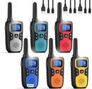 Wishouse Walkie Talkies for Kids Adults - Long Range Rechargeable 2 Way Radios,Gift,Hiking Accessories Camping Gear with Lamp,SOS Siren,NOAA Weather Alert,VOX,Easy to Use 6 Pack by TinyTreasures Baby Boutique