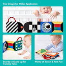 hahaland Baby Toys 0-6 Months - High Contrast Newborn Toys - Baby Tummy Time Books 0-6 Months with Crinkle, Squeaky Sounds, Touch Feel, Visual Stimulation by TinyTreasures Baby Boutique