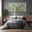 Framed Canvas Prints Gold Line Poster Abstract Wall Ar Green Pictures Wall Decor 29"x 58" Modern Artwork Large Wall Decorations for Living Room Home by CozyNest Decor