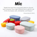 BLUE GINKGO Nesting Silicone Containers - Set of 3 Hard-Shell Silicone Food Storage Containers | BPA Free, Airtight, Dishwasher and Freezer Safe (6.7oz, 10oz, 20oz) - Grey by TinyTreasures Baby Boutique