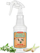 Insect Shoo Spray - Insect Repellent Spray - Pet and Kid Safe Ant, Mosquito, and Spider Repellent for Indoor/Outdoor Use - Lemongrass, Thyme, Geraniol Powered Bug Control for Home by TinyTreasures Baby Boutique