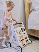 Beright Wooden Baby Walker Push and Pull Learning Activity Walker Kids’ Activity Toy Multiple Activities Center Develops Motor Skills & Stimulates Creativity (Natural) by TinyTreasures Baby Boutique
