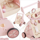 Beright Wooden Baby Walker Push and Pull Learning Activity Walker Kids’ Activity Toy Multiple Activities Center Develops Motor Skills & Stimulates Creativity(Pink) by TinyTreasures Baby Boutique