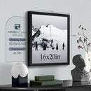 16x20 Picture Frame Set of 3 - Black Woodgrain, Solid Wood, HD Tempered Glass, Wall Gallery Poster Frame by CozyNest Decor