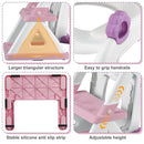 2 In 1 Potty Training Toilet Seat & Toddler Step Stool, Bottom Triangle Stability Toddler Toilet Seat, Adjustable Step & Seat Height Potty Seats for Toddlers Boys Girls (Purple) by TinyTreasures Baby Boutique
