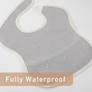 Mess Proof Baby Bib 3 Pack, Waterproof Led Weaning Baby Feeding Bibs with Food Catcher, Travel Feeding Bibs by TinyTreasures Baby Boutique