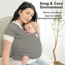 KeaBabies Baby Wrap Carrier - All in 1 Original Baby Carrier Newborn to Toddler Sling, Easy to Wear, Hands Free Bonding, Lightweight, Breathable Infant Wraps (Graphite) by TinyTreasures Baby Boutique