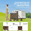 Whitsunday Collapsible Folding Wagon with Table, Heavy Duty Utility Beach Wagons with Opened Tailgate and All-Terrain Wheels for Camping,Garden,Sports (Max Orange) by GreenHaven Gardens