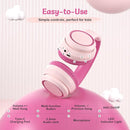Active Noise Cancelling Headphones for Kids, 60H Playtime, Wireless Bluetooth Over-Ear Blue Headset Built-in Microphone for Home/School/Travel/Party - Includes Portable Case (Pink) by TinyTreasures Baby Boutique