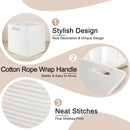OIAHOMY Storage Cubes 11 Inch - 3 Pack, Cotton Rope Woven Baskets for Organizing, Square Storage Baskets for Shelves Organizer, Classroom, Kids Toy Bins, Closet, Baby Nursery-White by TinyTreasures Baby Boutique