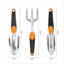Fiskars 3-in-1 Garden Tool Set - Trowel, Transplanter, Cultivator for Gardening - Lawn and Garden Tools - Black/Orange by GreenHaven Gardens